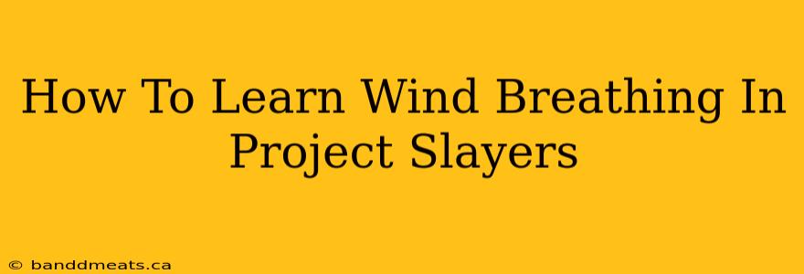 How To Learn Wind Breathing In Project Slayers