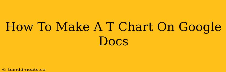 How To Make A T Chart On Google Docs