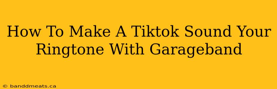 How To Make A Tiktok Sound Your Ringtone With Garageband