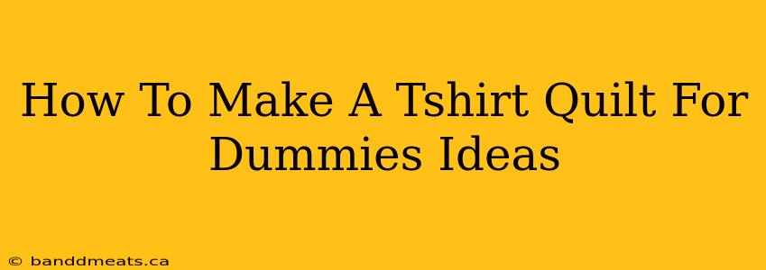 How To Make A Tshirt Quilt For Dummies Ideas