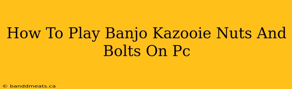 How To Play Banjo Kazooie Nuts And Bolts On Pc