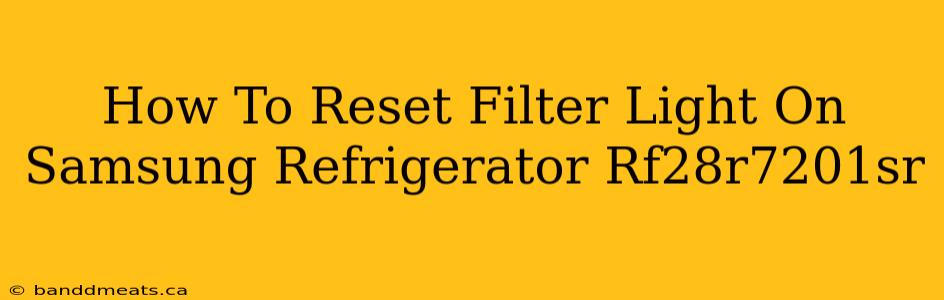 How To Reset Filter Light On Samsung Refrigerator Rf28r7201sr