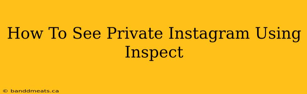 How To See Private Instagram Using Inspect