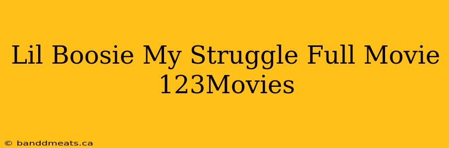 Lil Boosie My Struggle Full Movie 123Movies