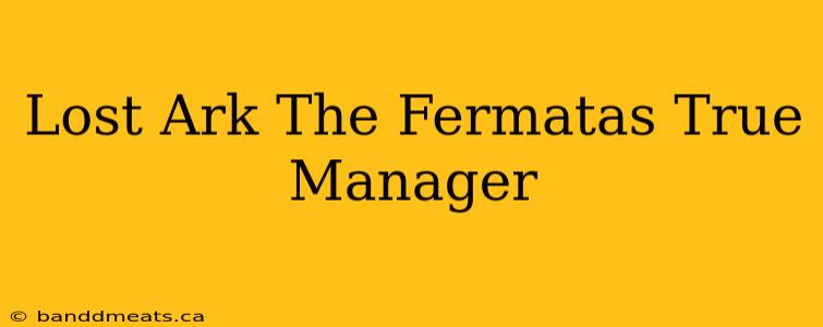 Lost Ark The Fermatas True Manager