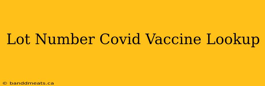 Lot Number Covid Vaccine Lookup