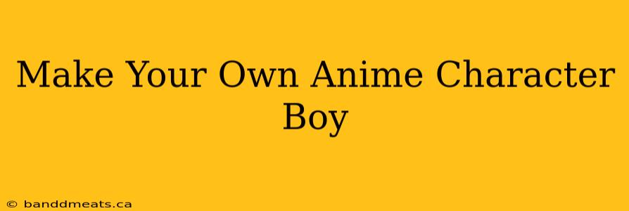 Make Your Own Anime Character Boy