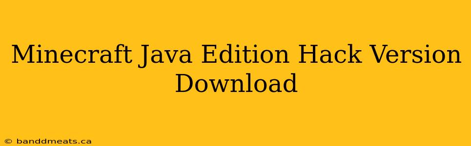 Minecraft Java Edition Hack Version Download