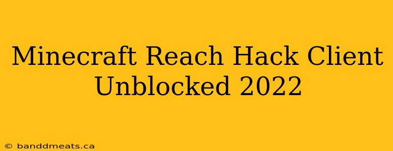 Minecraft Reach Hack Client Unblocked 2022