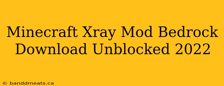 Minecraft Xray Mod Bedrock Download Unblocked 2022