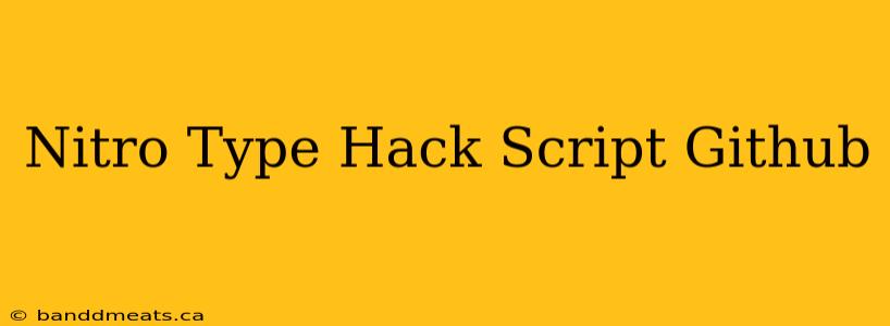 Nitro Type Hack Script Github