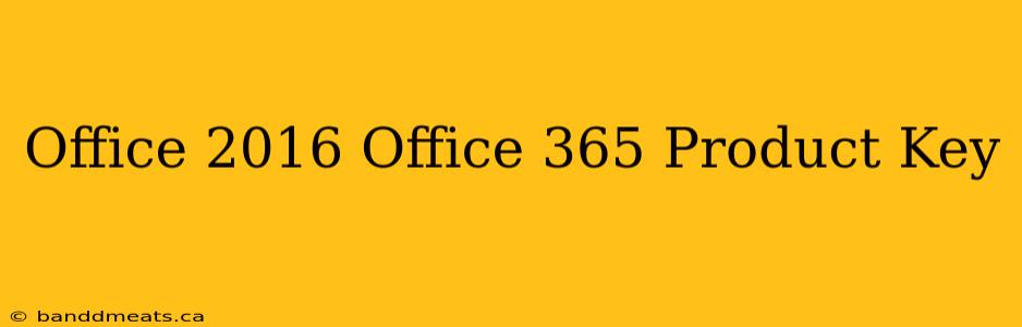 Office 2016 Office 365 Product Key