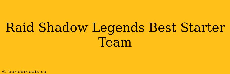 Raid Shadow Legends Best Starter Team