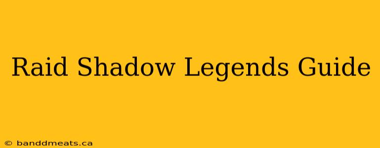 Raid Shadow Legends Guide