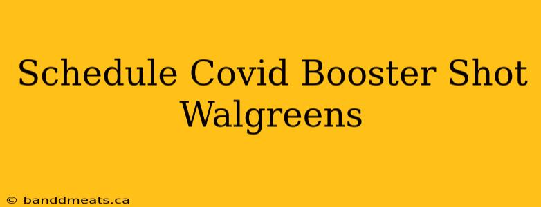 Schedule Covid Booster Shot Walgreens