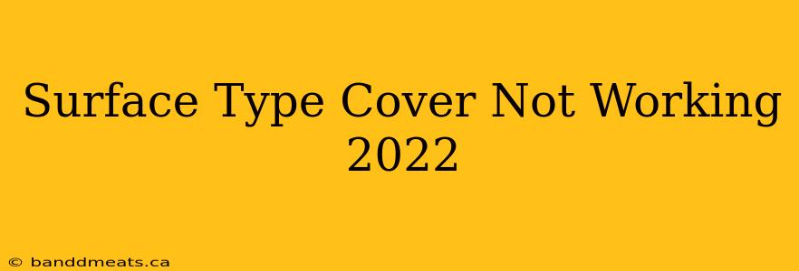 Surface Type Cover Not Working 2022