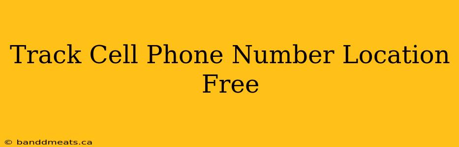 Track Cell Phone Number Location Free