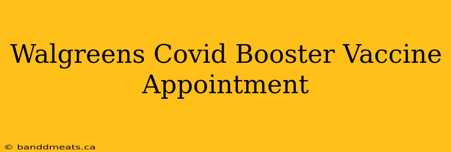 Walgreens Covid Booster Vaccine Appointment