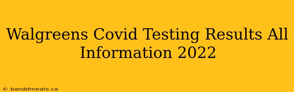 Walgreens Covid Testing Results All Information 2022