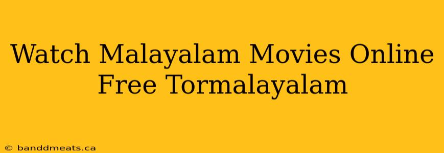 Watch Malayalam Movies Online Free Tormalayalam