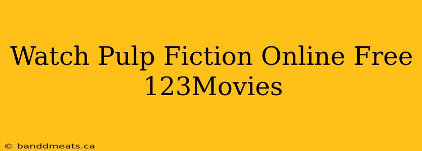 Watch Pulp Fiction Online Free 123Movies