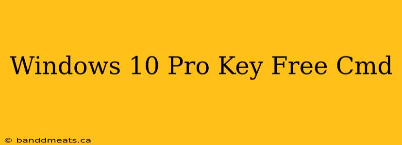 Windows 10 Pro Key Free Cmd