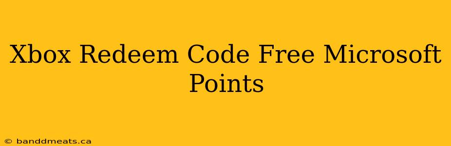 Xbox Redeem Code Free Microsoft Points