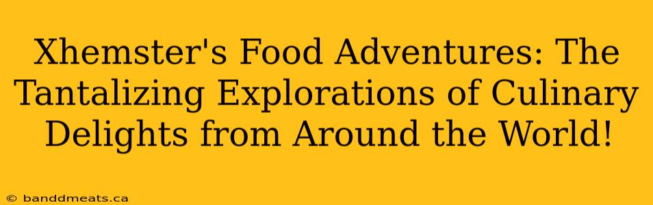 Xhemster's Food Adventures: The Tantalizing Explorations of Culinary Delights from Around the World!